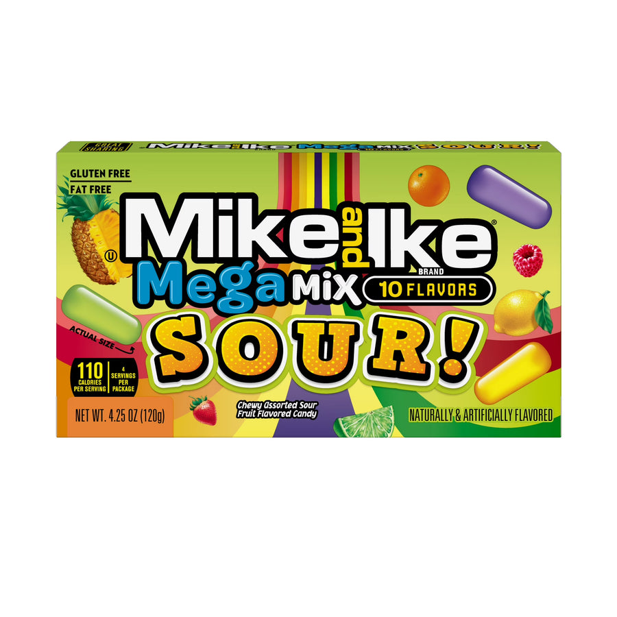 Mike and Ike Mega Mix SOUR! Chewy Candy, 4.25 Ounce, 1 Coun