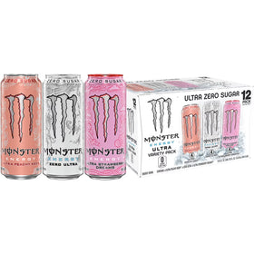 Monster Energy Ultra Variety Pack PKZSD, Sugar Free Energy Drink, 12 Pack - 16 fl oz