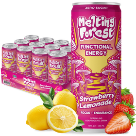 Melting Forest Mushroom Energy Drink Strawberry Lemonade 12 Pack