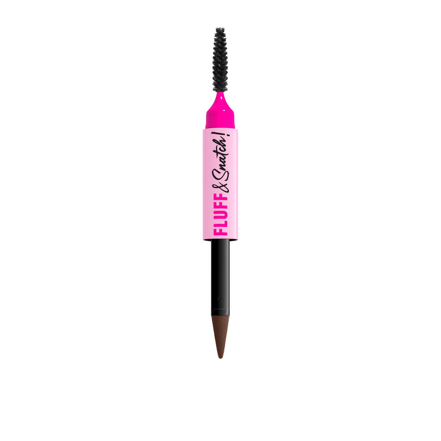 NYX Professional Makeup Fluff & Snatch Eyebrow Pencil, Eyebrow Powder Pen, Brunette, 0.04 oz