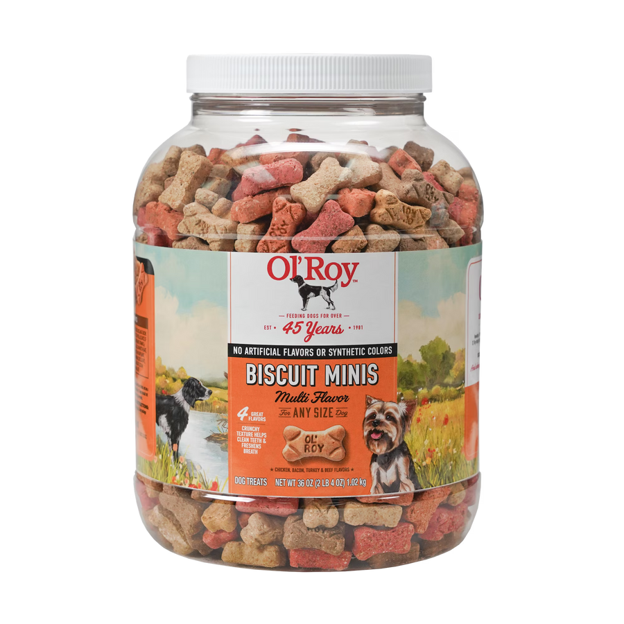 Ol' Roy Multi Flavored Biscuits for Any Size Dog, 36 oz Tub