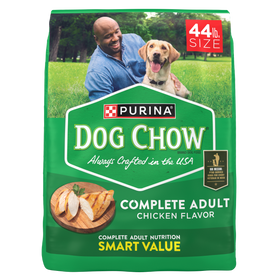 Purina Dog Chow Complete, Dry Dog Food for Adult Dogs High Protein, Real Chicken, 44 lb Bag