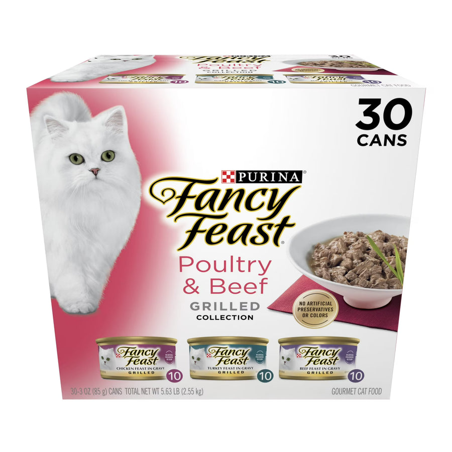 Purina Fancy Feast Grilled Kitten Food, Wet Cat Food, Poultry & Beef, 3 oz Cans
