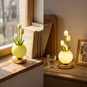 Tulip LED Night Light USB Rechargeable Floral Table Lamp