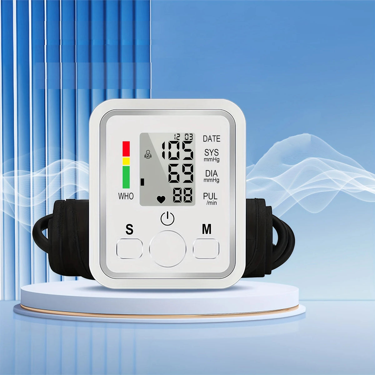 Automatic Upper Arm Blood Pressure Monitor with Digital Display