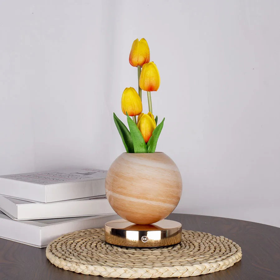 Tulip LED Night Light USB Rechargeable Floral Table Lamp