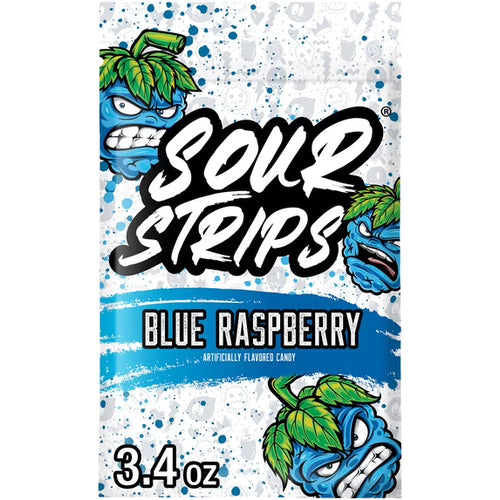 SOUR STRIPS Bites Bluerazz Lemonade Flavored Chewy, Candy Bag, 6.35 oz