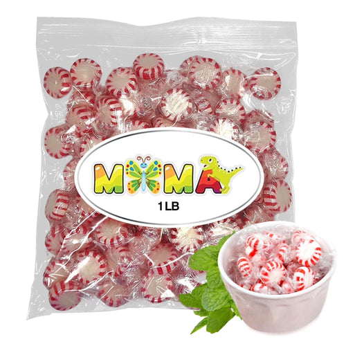 Starlight Peppermint Candy Bulk - 1 Pound Refreshing Peppermints in Bulk Individually Wrapped - Mints Individually Wrapped Hard Candy Bag
