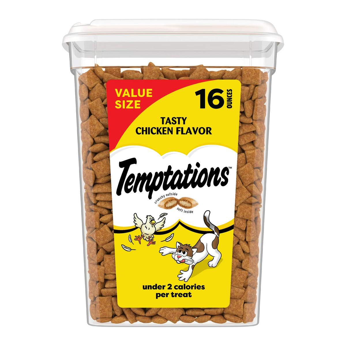 Temptations Classic Chicken Flavor Cat Treats, Crunchy and Soft, 16 oz