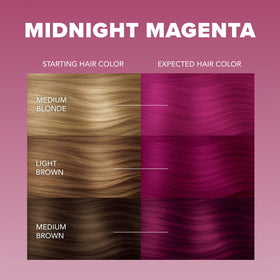 Splat Midnight Magenta Hair Dye Kit, Semi-Permanent Dark Pink Hair Color for Brunettes, Vegan
