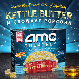 AMC Theatres Microwave Popcorn 6 count, Kettle Butter