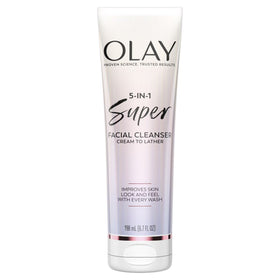 Olay Super Facial Cleanser – Advanced Deep Clean & Hydrating Formula for All Skin Types, Gently Removes Impurities and Makeup, Enhances Moisture Balance, Promotes Radiant and Smooth Skin, 6.7 oz