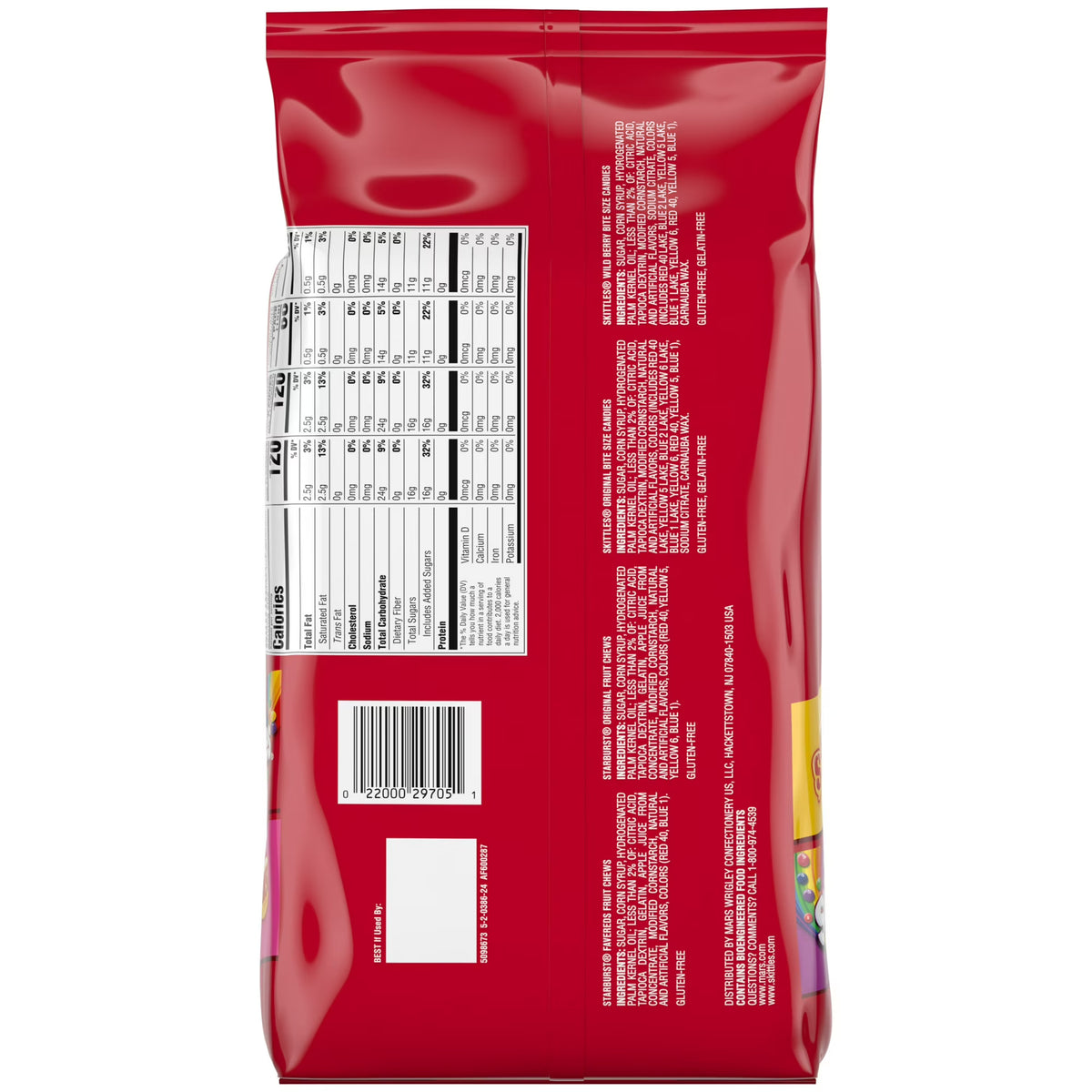 Skittles & Starburst Fun Size Chewy Candy Variety Bag, Party Size - 20.13 oz Bulk Bag