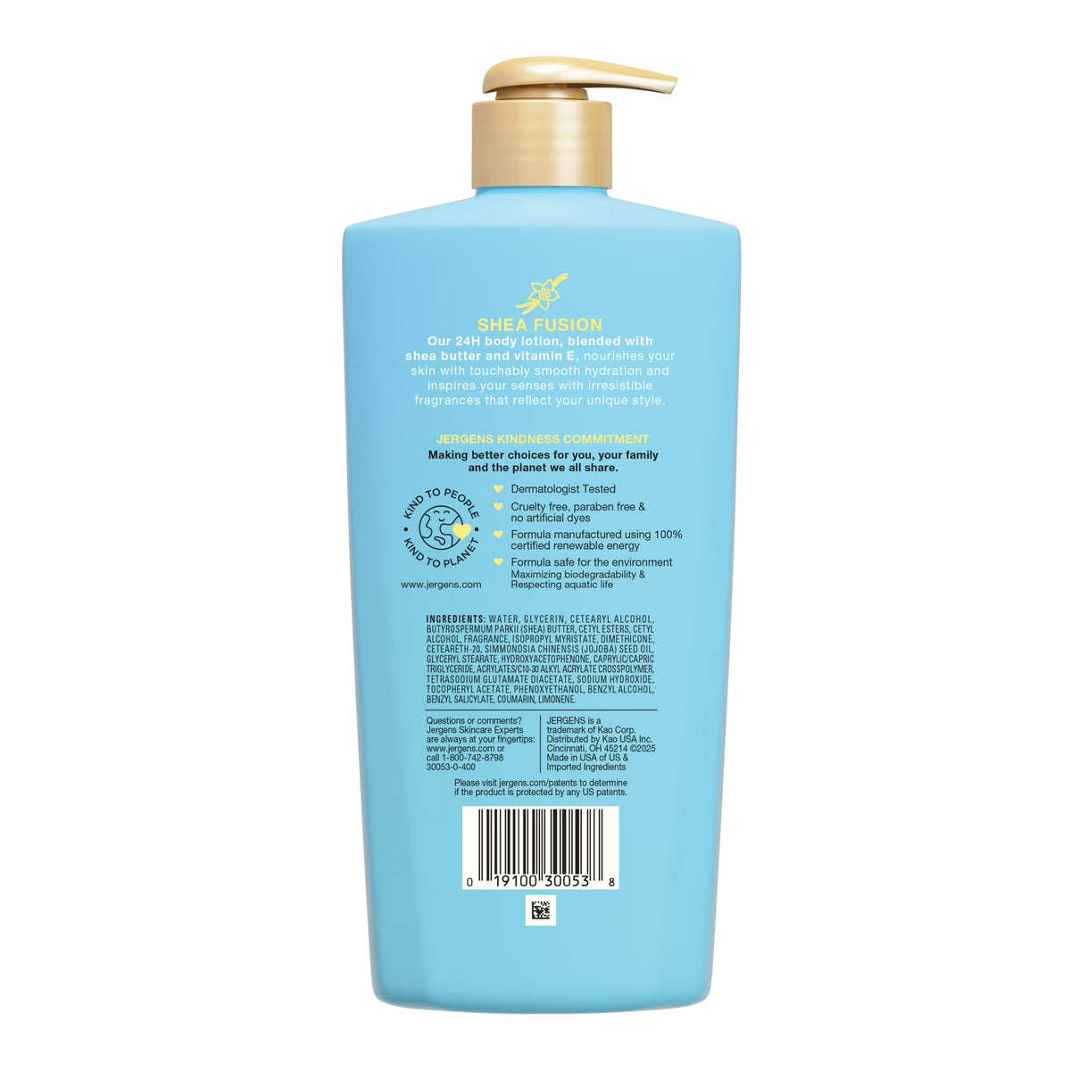 Jergens Shea Fusion Vanilla Crush Scented Body Lotion, Moisturizer for Dry Skin, 14 fl oz
