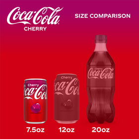 Coca-Cola Cherry Soda Pop Mini Cans, 7.5 fl oz, 6 Pack