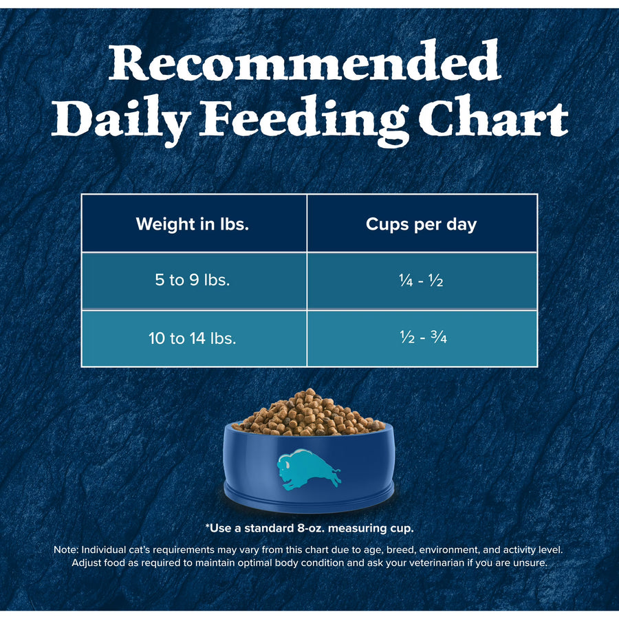 Blue Buffalo Wilderness Natural High Protein Dry Food for Adult Cats, Salmon, 4-lb Bag