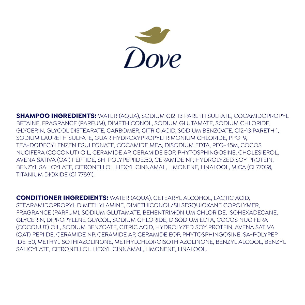 Dove Intensive Repair Shampoo & Conditioner Set, 12 fl oz 2 count