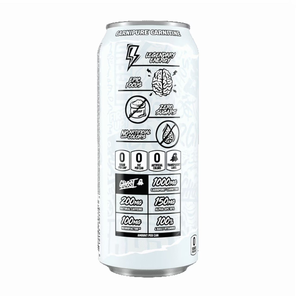 GHOST® ENERGY Zero Sugars Energy Drink, Original Flavor, 200mg Natural Caffeine, 16 fl oz, 12 Pack Cans