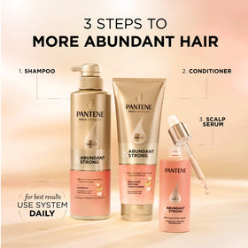 Pantene Abundant & Strong Shampoo, Strengthens Scalp's Hold on Hair Roots, 13.5 fl oz