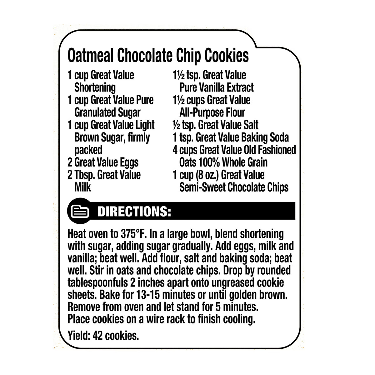 Great Value Instant Old Fashioned Oats, 18 oz Tube