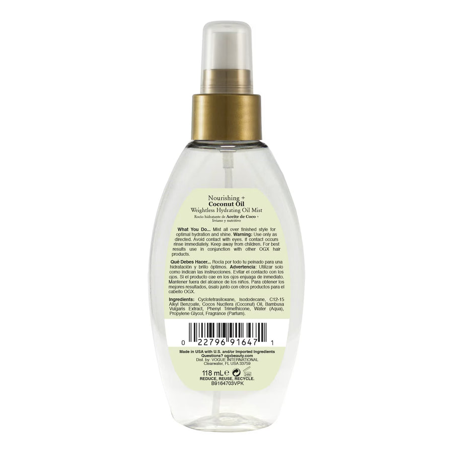 OGX Nourishing + Coconut Oil Weightless Hydrating Hair Mist, 4 fl. oz