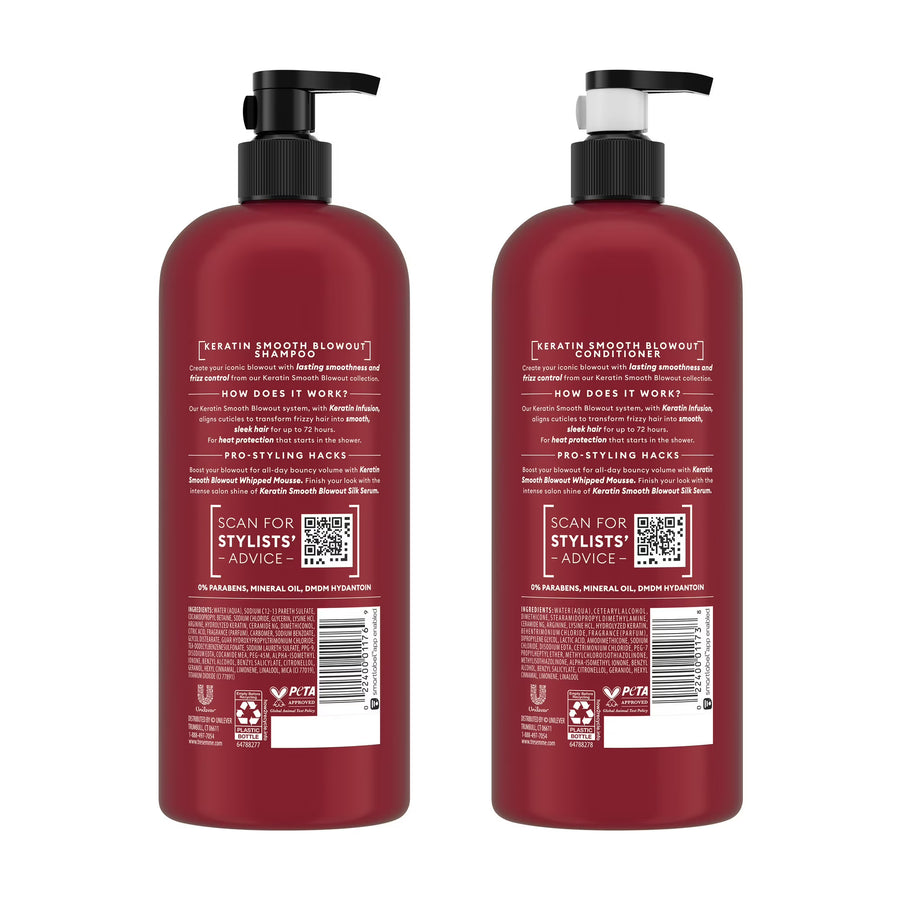 Tresemme Shampoo & Conditioner Keratin Smooth, 28 Fl oz 2 Count