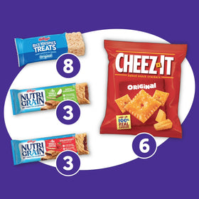 Kellogg's Variety Pack Chewy Assorted Snacks, Ready-to-Eat, Lunch Snacks, 19.9 oz, 20 Count