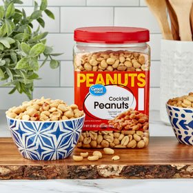 Great Value Roasted & Salted Cocktail Peanuts, 35 oz