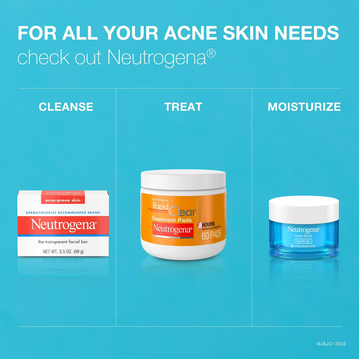 Neutrogena Acne Face Wash Bar, Acne Treatment for Acne-Prone Skin, Facial Cleanser, 3.5 oz