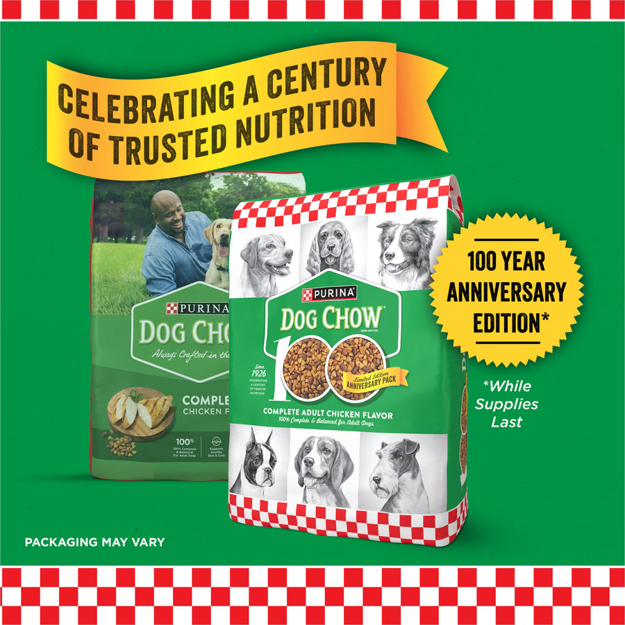 Purina Dog Chow Complete, Dry Dog Food for Adult Dogs High Protein, Real Chicken, 44 lb Bag