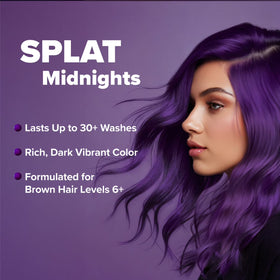 Splat Midnight Tanzanite Hair Dye Kit, Semi-Permanent Purple Hair Color for Brunettes