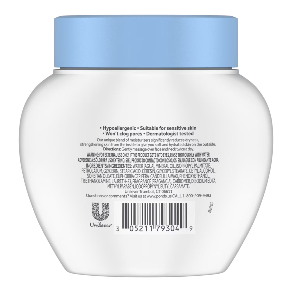 POND’S Dry Skin Cream, Moisturizing Face Cream for Deep Hydration – 10.1 oz