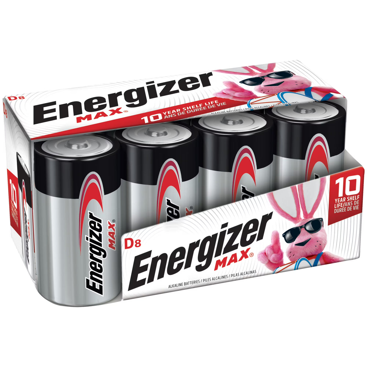 Energizer MAX D Batteries (8 Pack), D Cell Alkaline Batteries