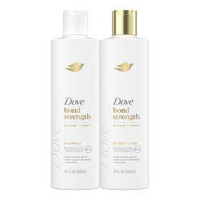 Dove Shampoo & Conditioner Set for Women Bond Strength with Peptide Complex, 12 Fl oz 2 Count Squeeze Bottles