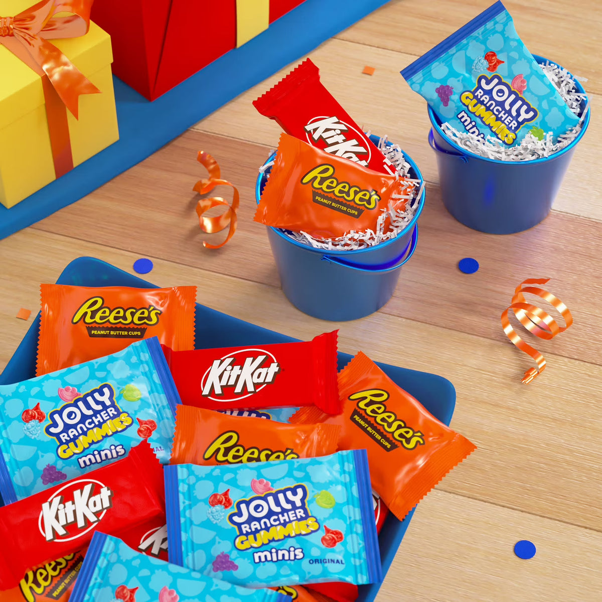 Jolly Rancher, Kit Kat and Reese's Assorted Flavored Snack Size Candy, Party Pack 30.03 oz