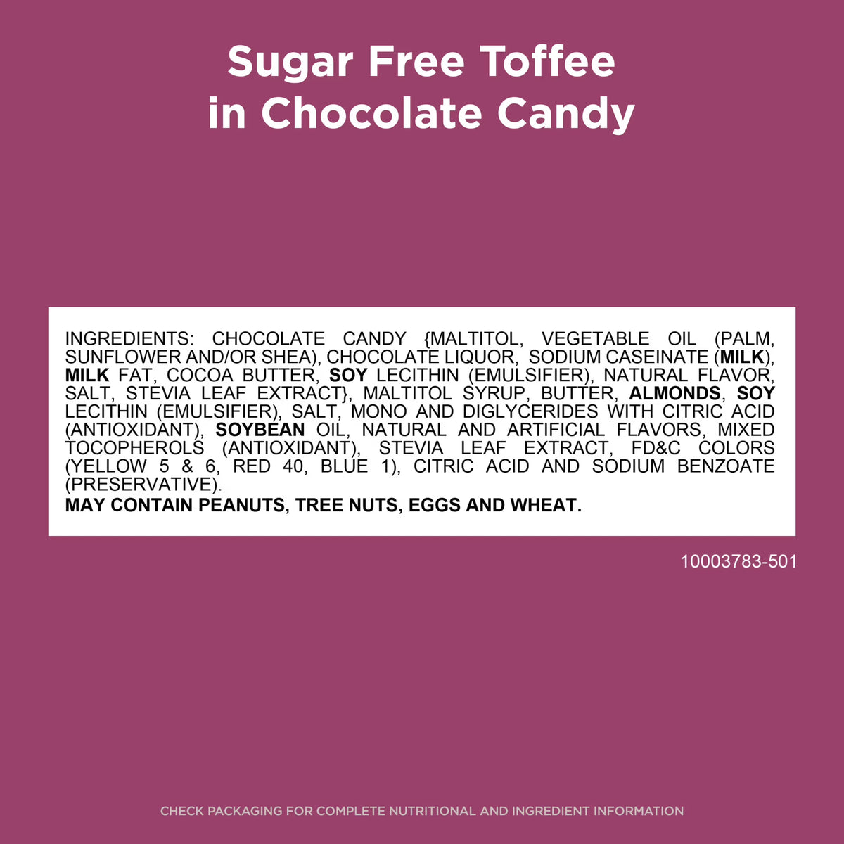 RUSSELL STOVER Sugar Free Toffee Squares in Chocolate Candy, 5.1 oz. bag