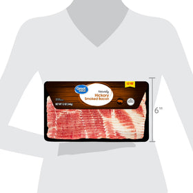 Great Value Naturally Hickory Smoked Sliced Bacon, 12 oz