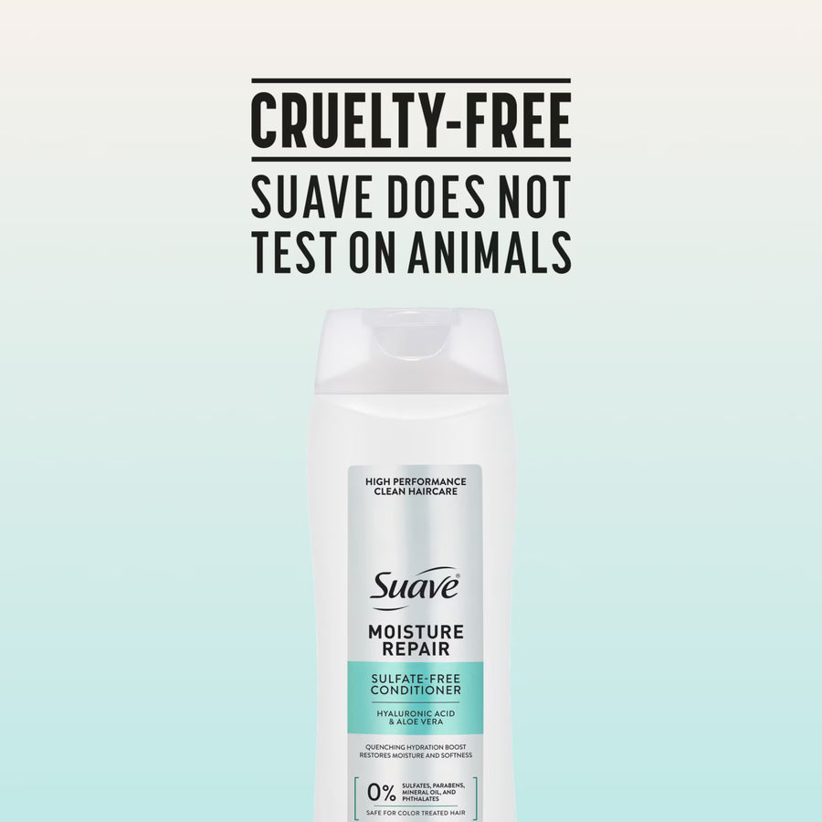 Suave Moisture Repair Sulfate-Free Conditioner with Hyaluronic Acid & Aloe Vera, 18 FL OZ