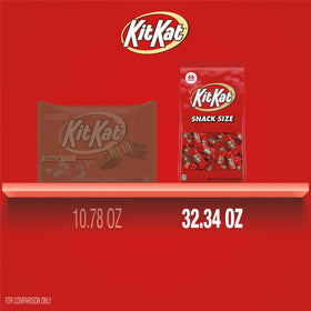 Kit Kat Milk Chocolate Wafer Snack Size Candy, Bag 32.34 oz, 66 Pieces