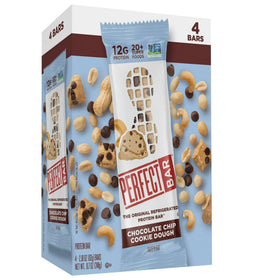 Perfect Bar Gluten-Free Chocolate Chip Cookie Dough Protein Bar, 4 count, 2.2 oz