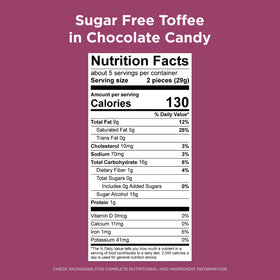 RUSSELL STOVER Sugar Free Toffee Squares in Chocolate Candy, 5.1 oz. bag