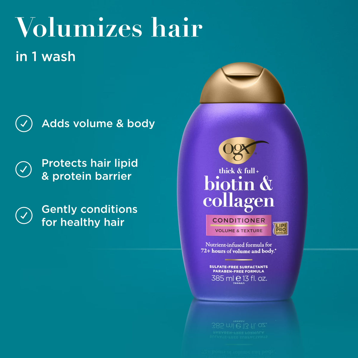 OGX Thick and Full, Biotin and Collagen Volumizing Conditioner, 13 fl. oz