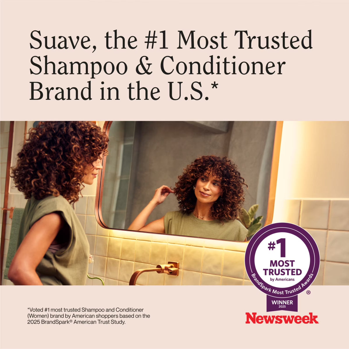 Suave Essentials Daily Clarifying Shampoo, Deep Cleansing for All Hair Types, 22.5 FL OZ