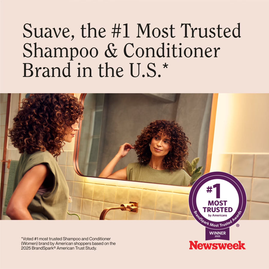 Suave Essentials Daily Clarifying Shampoo, Deep Cleansing for All Hair Types, 22.5 FL OZ