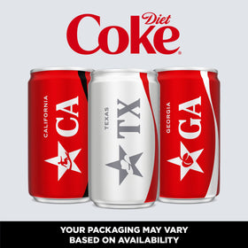 Diet Coke Soda Pop Fridge Pack Mini Cans, 7.5 fl oz, 10 Pack