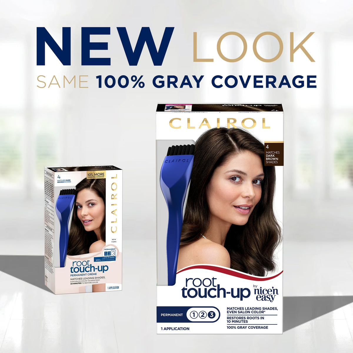 Clairol Root Touch-Up by Nice'n Easy Permanent Hair Dye, 4G Dark Golden Brown Hair Color, Pack of 1