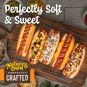 Nature's Own Perfectly Crafted Brioche Style Hot Dog Rolls, Non-GMO Hot Dog Buns, 8 Count