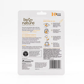 By Nature Skincare from New Zealand Manuka Honey And Collagen Sheet Face Mask to Nourish and Rejuvenate All Skin Types