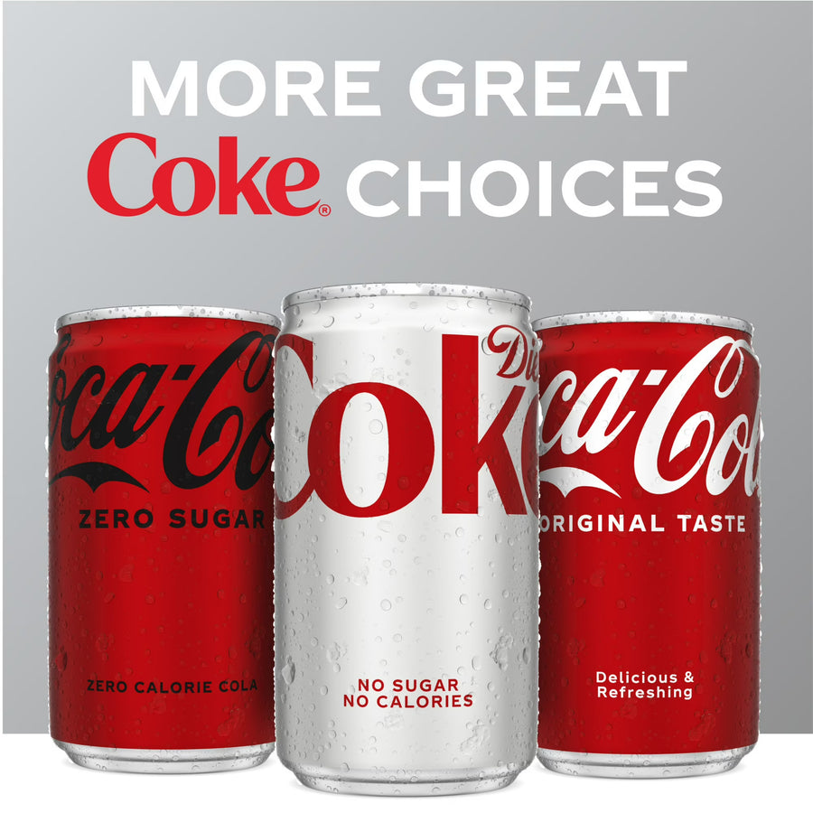 Diet Coke Soda Pop Mini Cans, 7.5 fl oz, 6 Pack