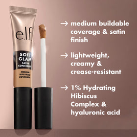 e.l.f. Soft Glam Satin Concealer, 15 Fair Warm, 0.21 fl oz